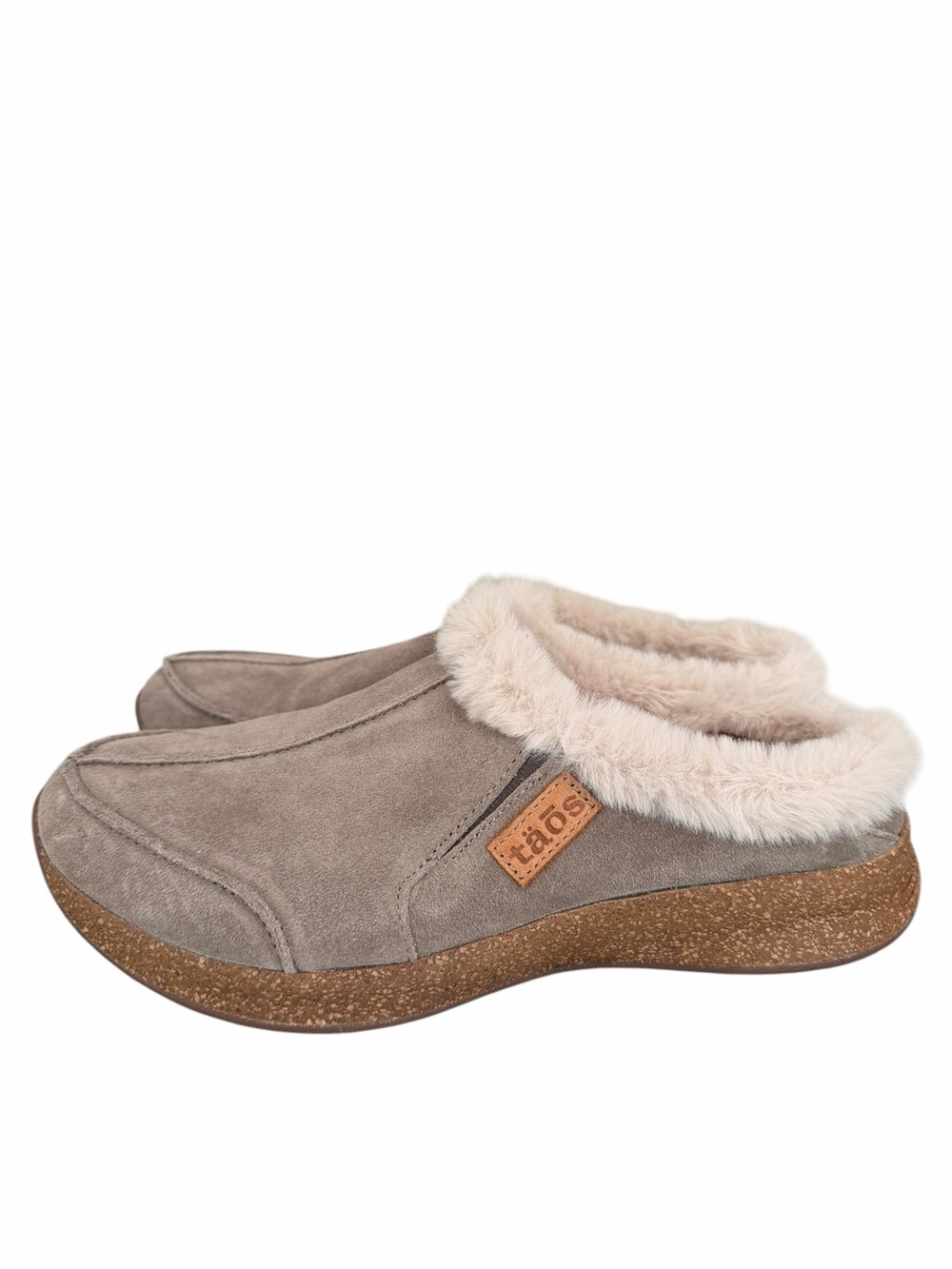 Taos Woman’s Future Cozy Clog Faux Fur Dark Taupe Suede Lining Size 8 - Picture 3 of 10